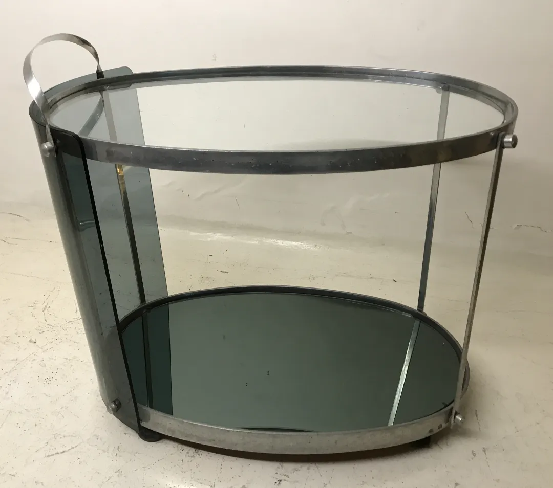 antique cocktail trolley with clean modern design