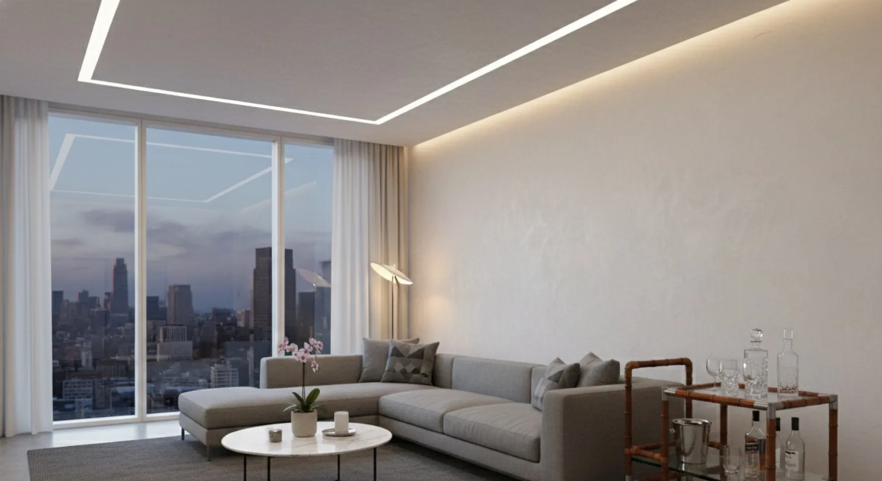 アンティークバーカートとグラスや道具