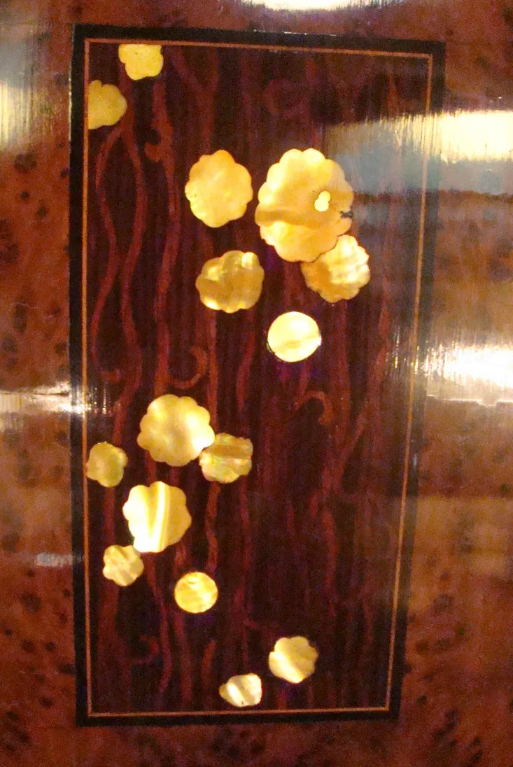 antique column decorated with beautiful golden ornamentation