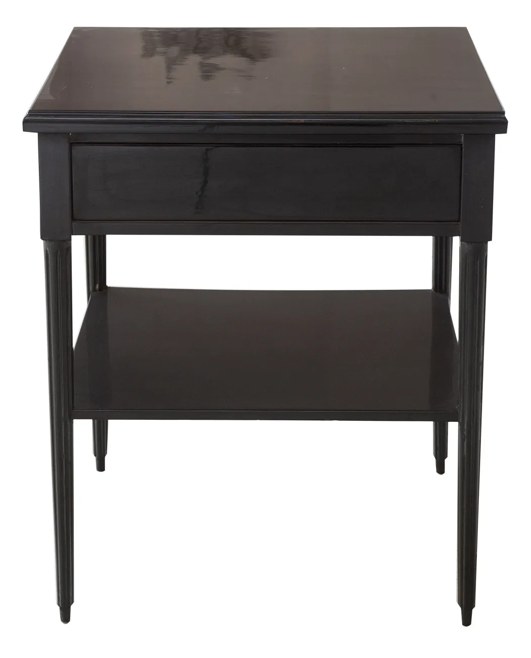 Antique bedside table art deco with a drawer and shelf.