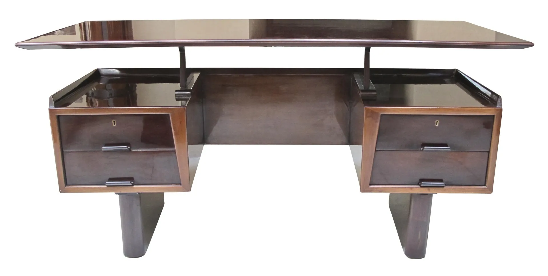 alter schreibtisch mit zwei schubladen und elegantem design