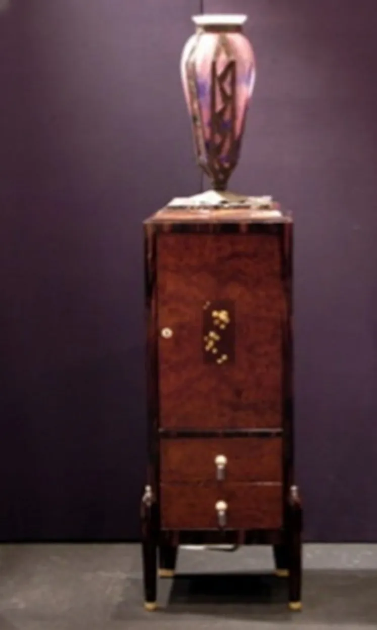 antique column with decorative details in an elegant setting