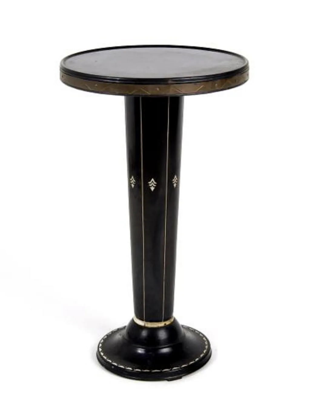 antique small table with round base and decorative details