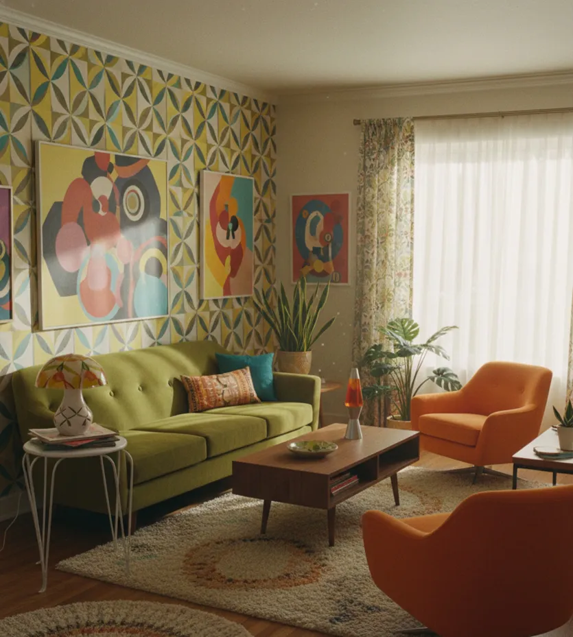 mesa antigua con ambiente cálido y decoración colorida