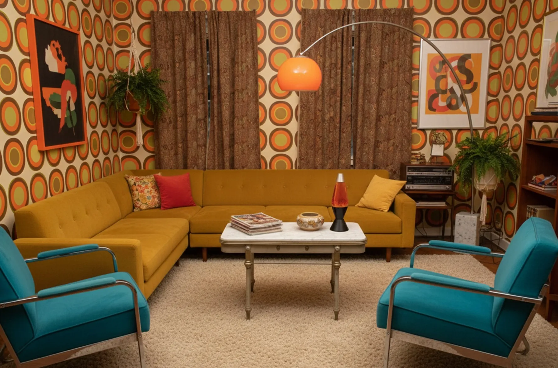 Mesa antigua blanca con decoracion retro en sala