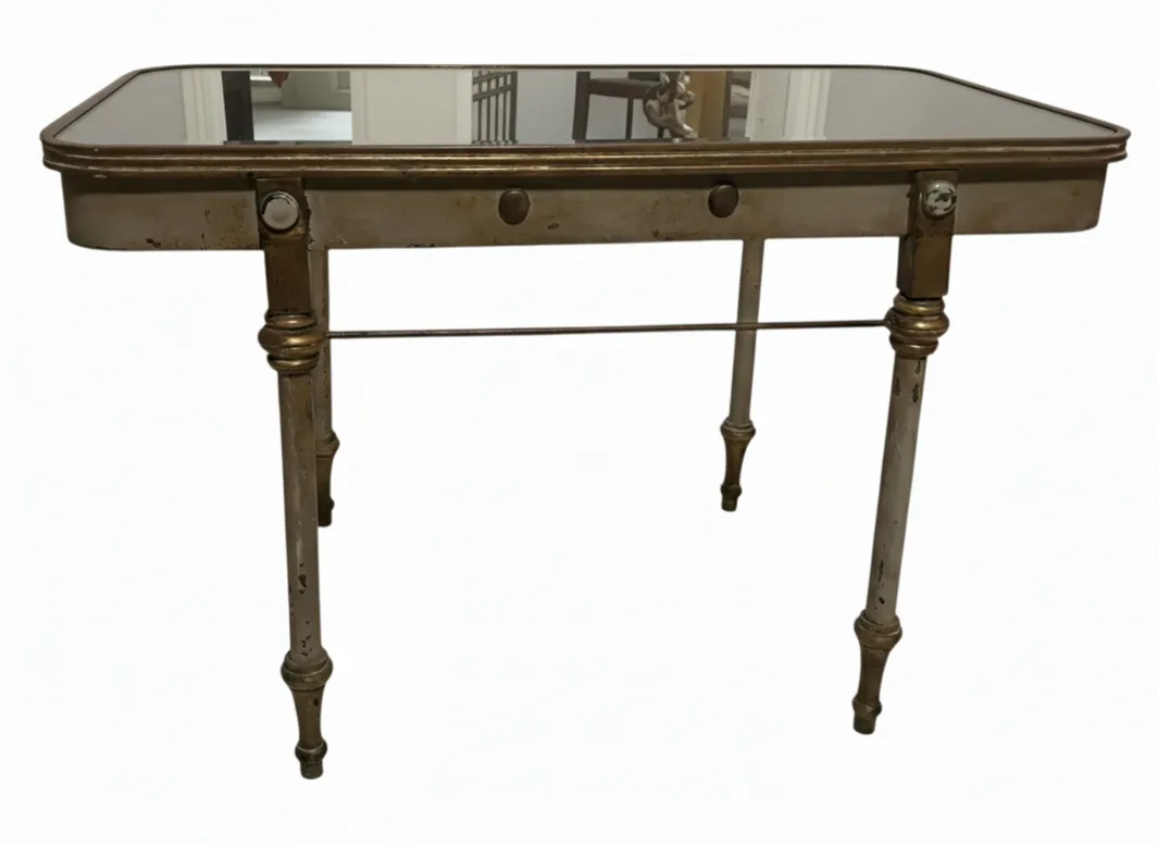 antique garden table with a decorative and elegant finish, cozy atmosphere