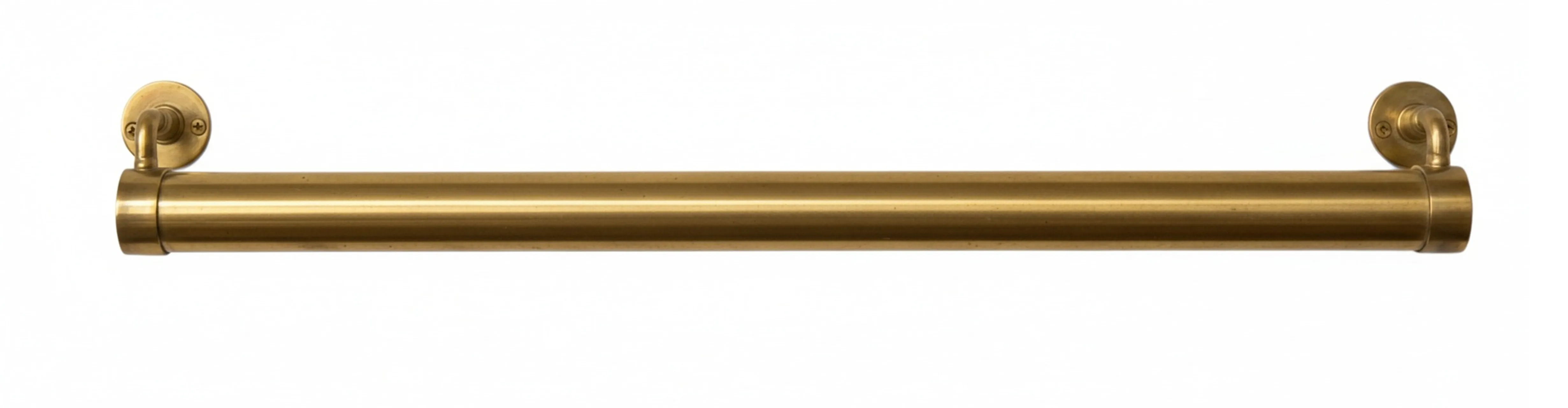 puxador de porta antigo com acabamento dourado, estilo simples, adequado para entradas elegantes