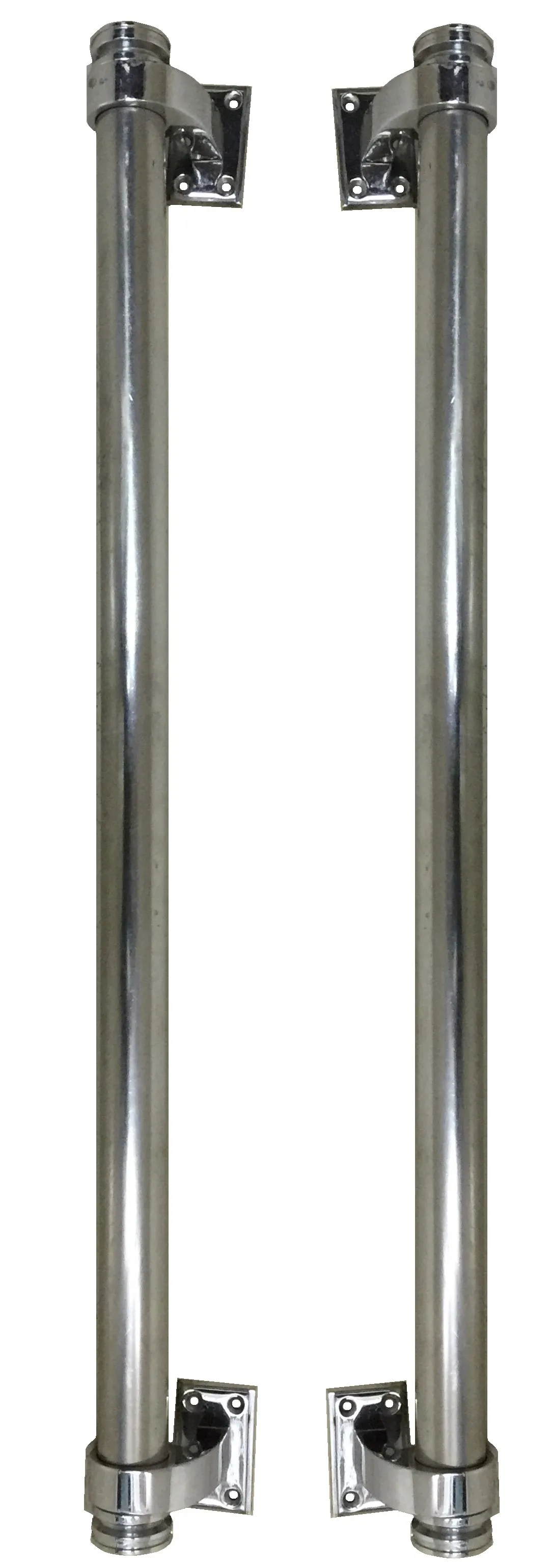 Set di maniglie delle porte antiche in stile Art Deco, lucide ed eleganti.