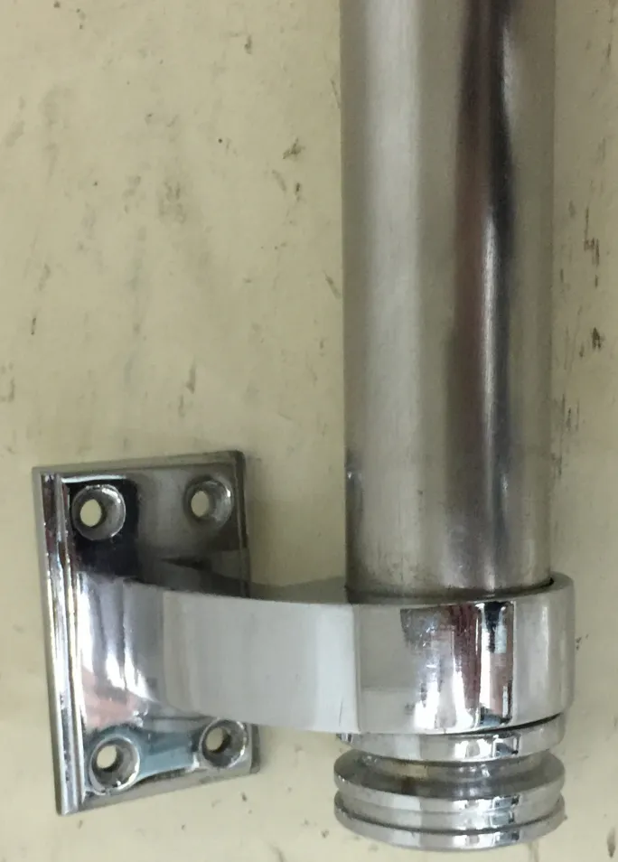 antiker Türgriff im Art Deco-Stil, glänzend, mit Montage