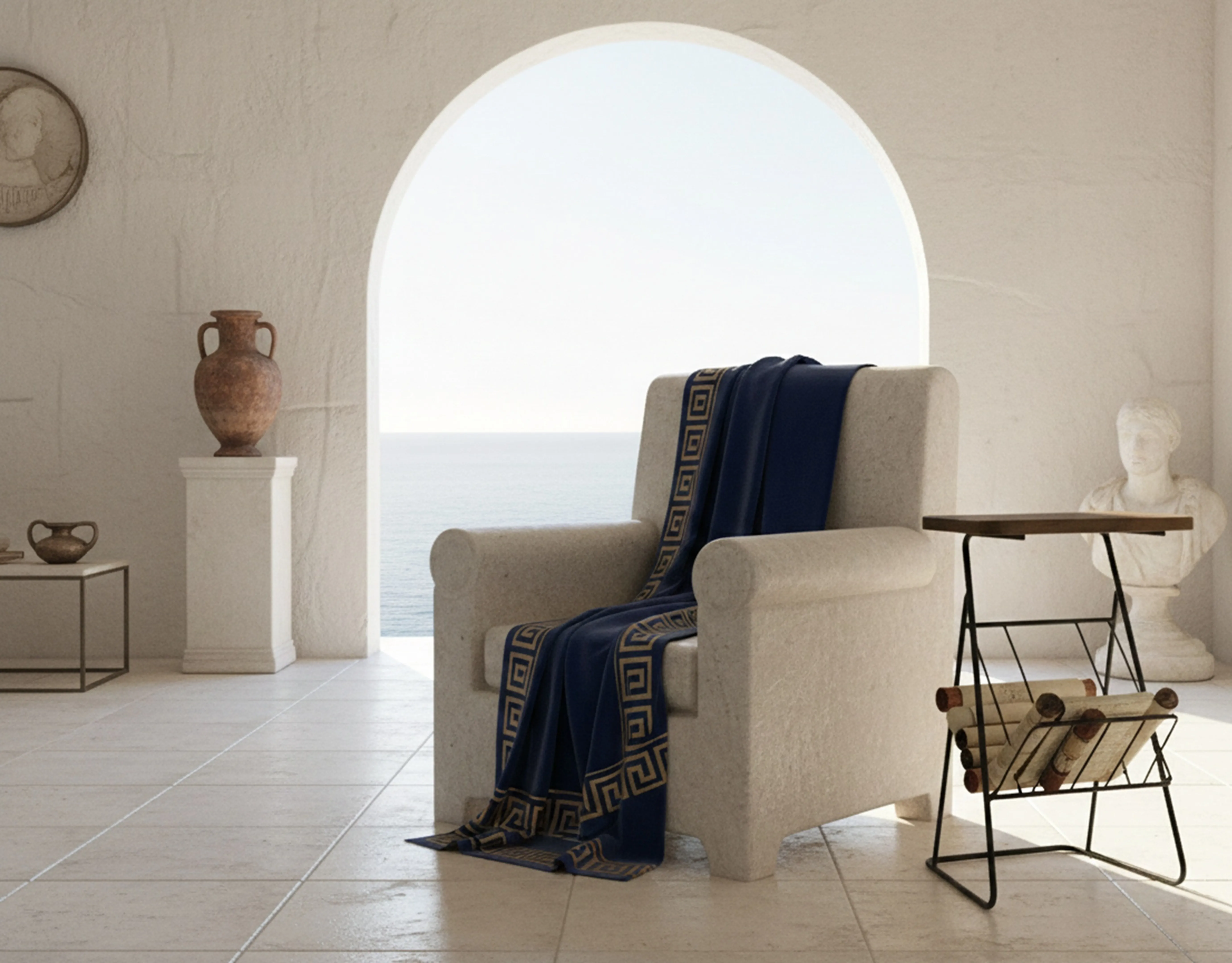 古いリビングの小さなテーブルと椅子とデコレーション