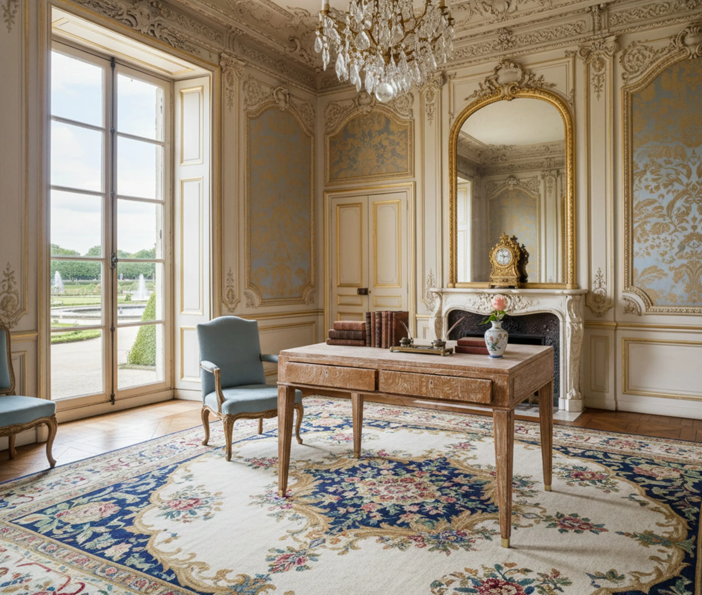 bureau ancien de jean michel frank dans une pièce élégante