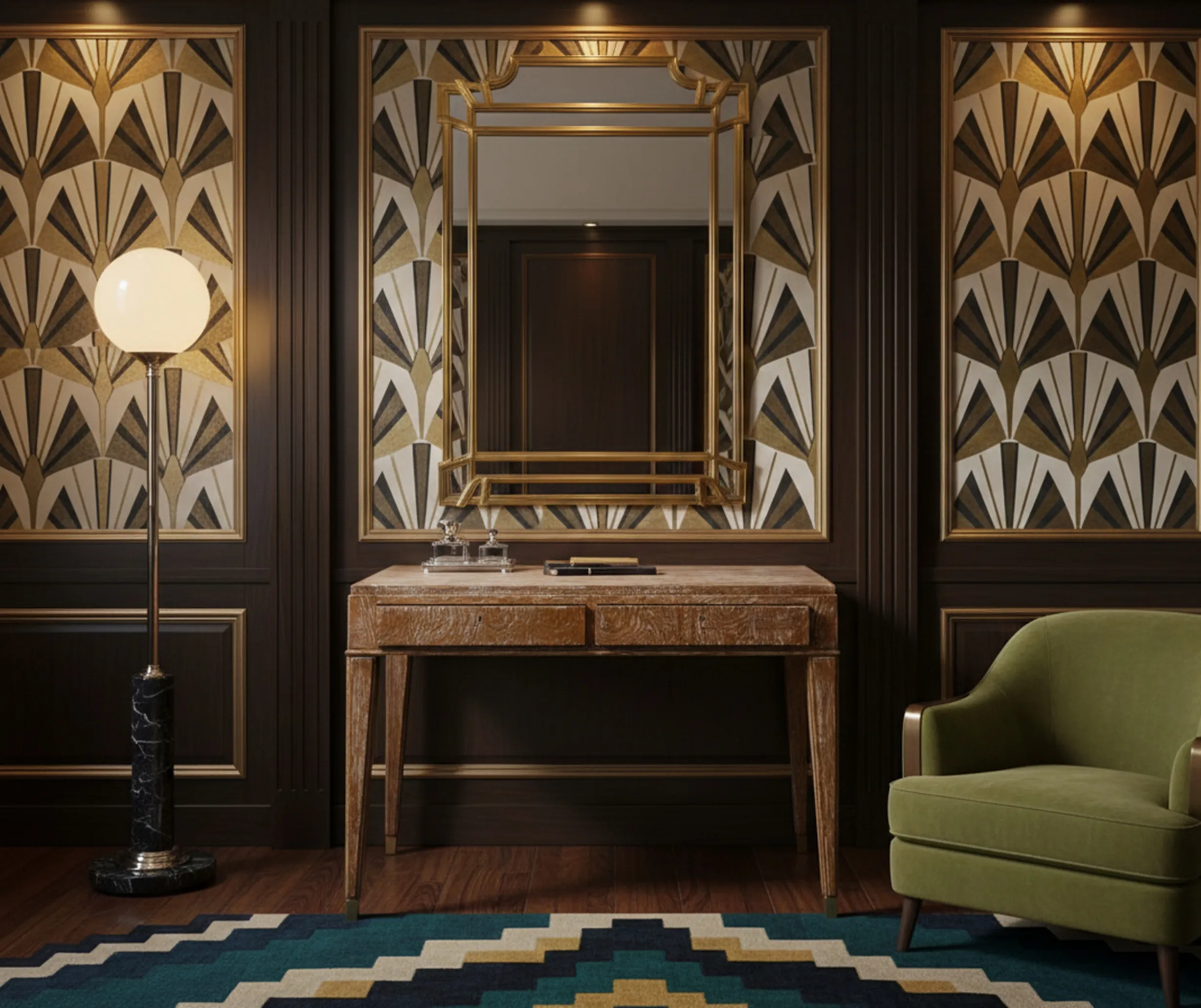 antique desk with elegant details in a decorative setting