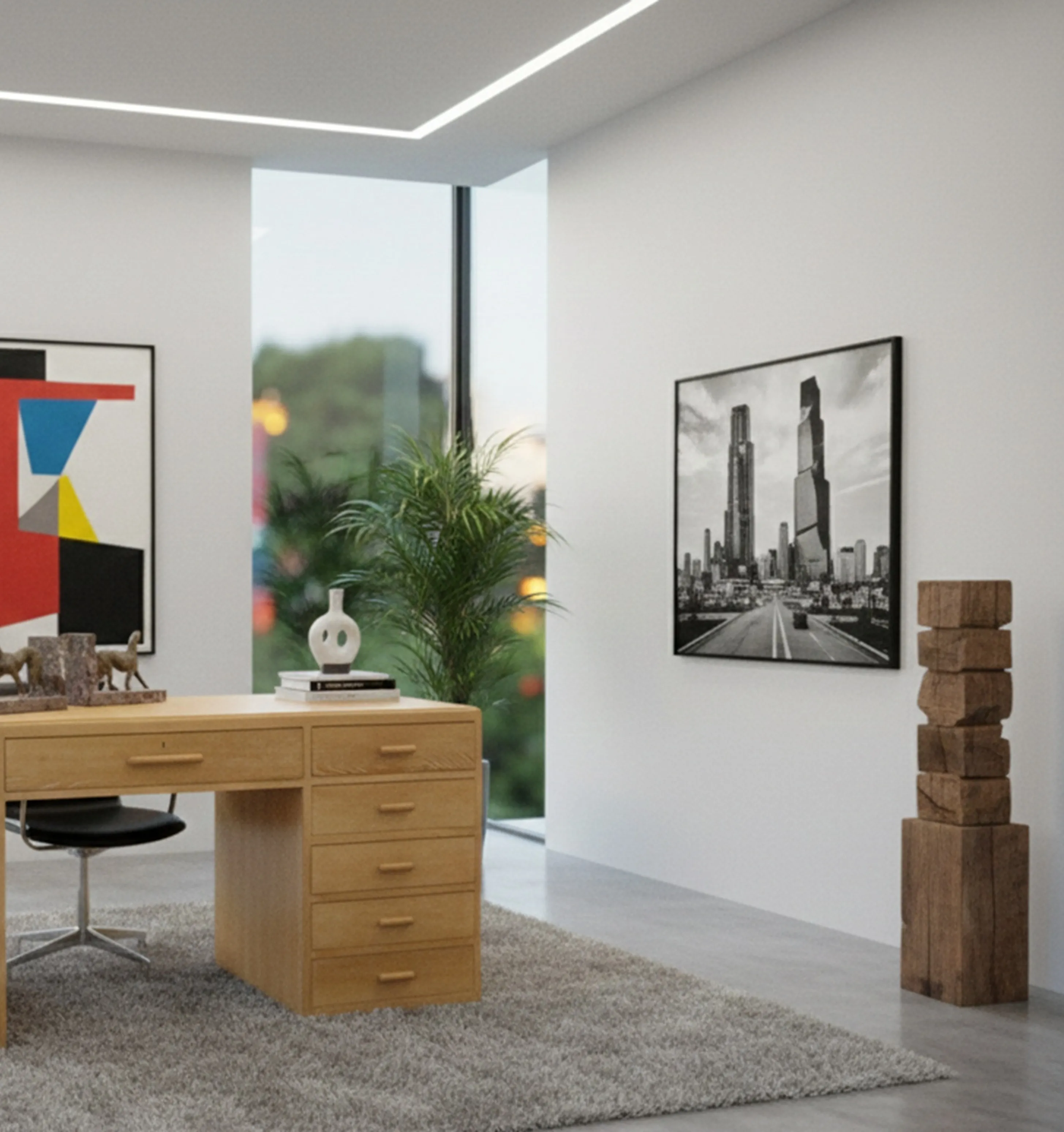 scrivania antica con design contemporaneo