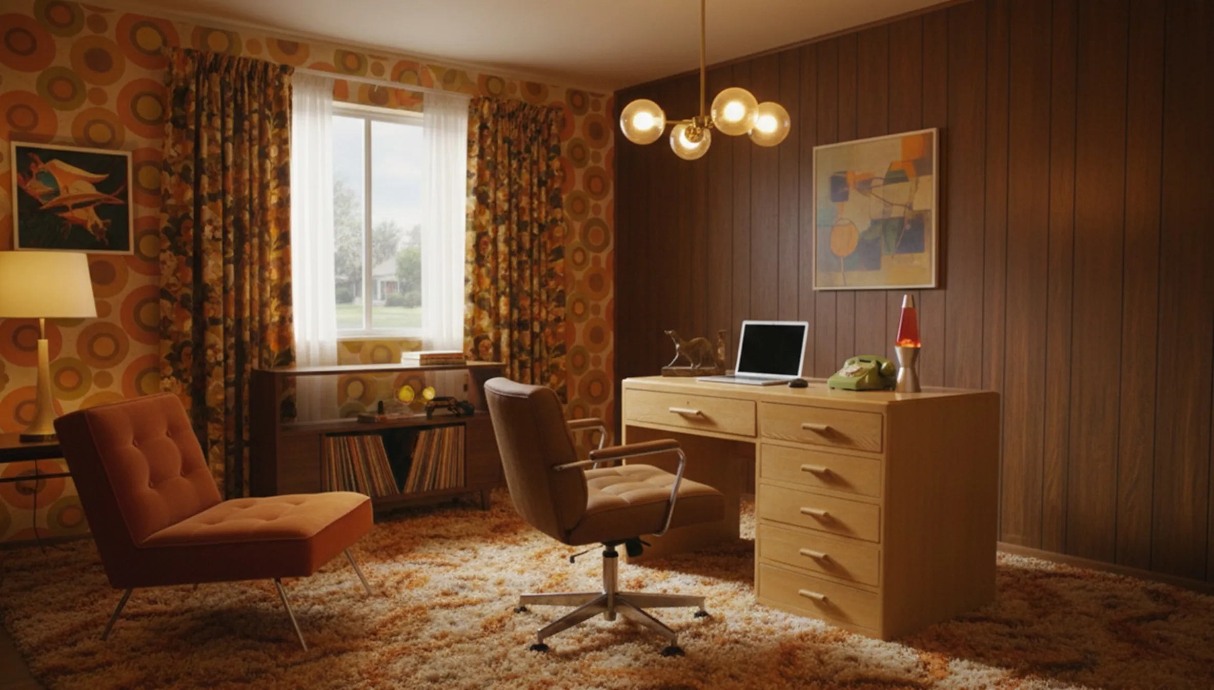 bureau ancien de jean michel frank dans un bureau rétro