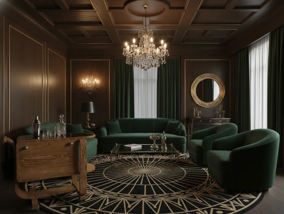 古董手推桌带轮子在优雅环境中