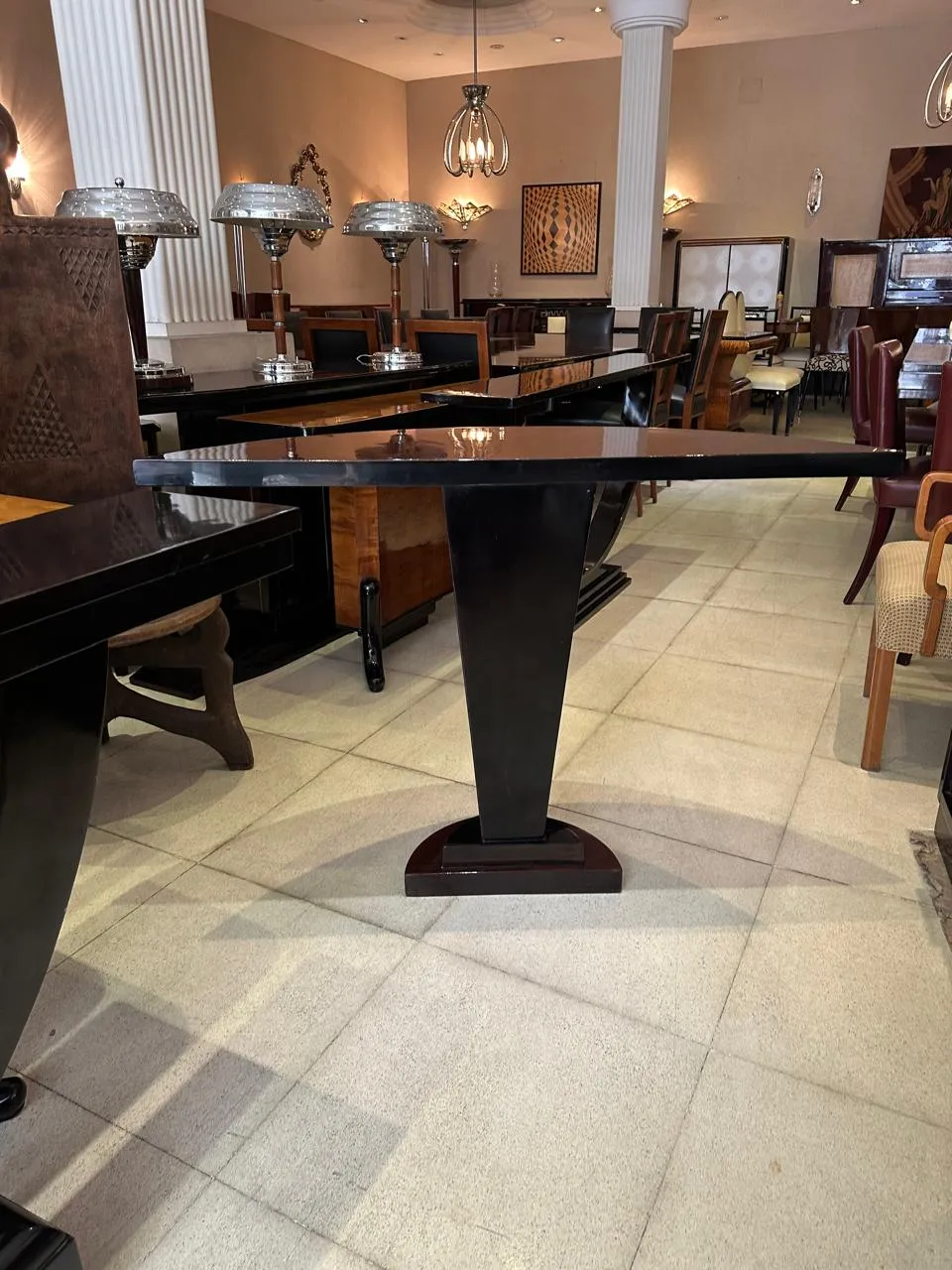 elegant antique console in a cozy setting