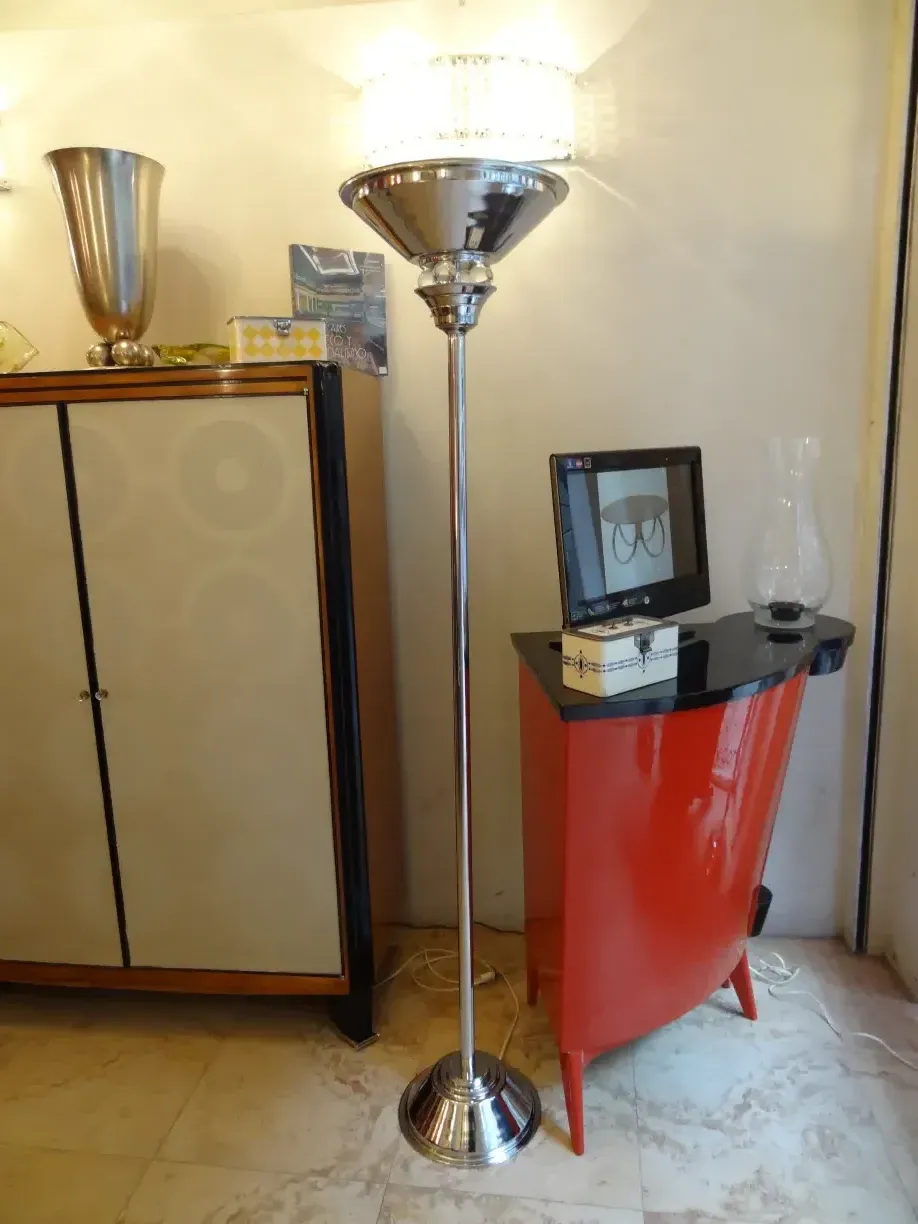 Ensemble de 2 lampadaires de style Art Deco, lumière brillante, parfaits pour la décoration