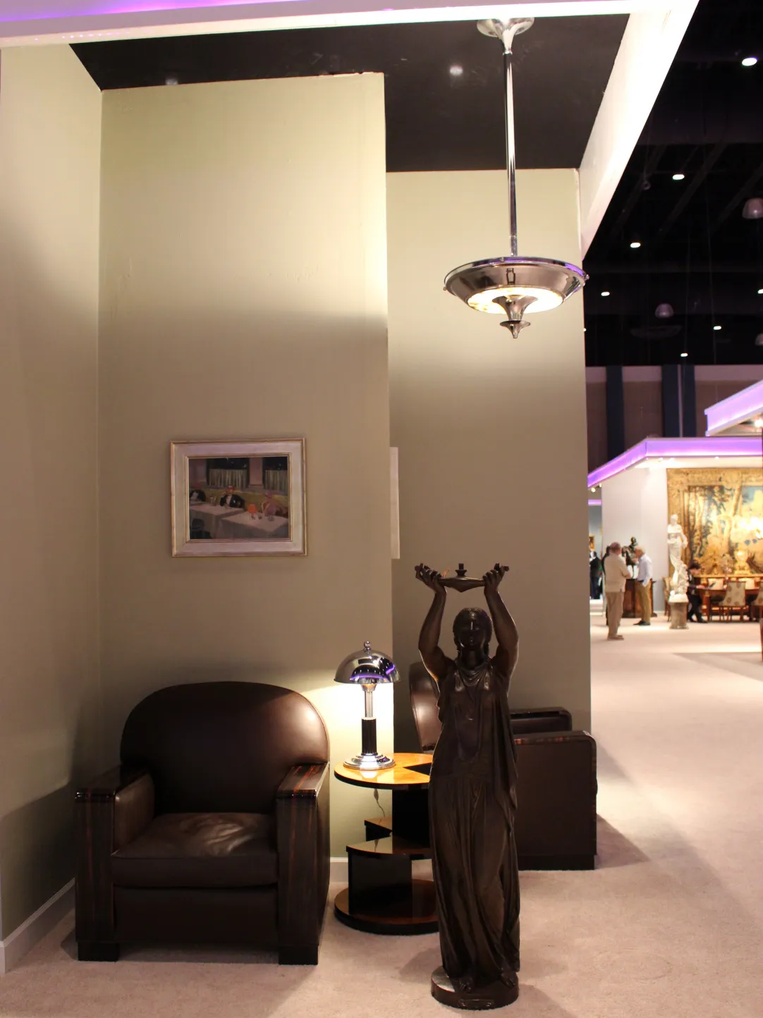 Two hanging lamps in an elegant and cozy setting.