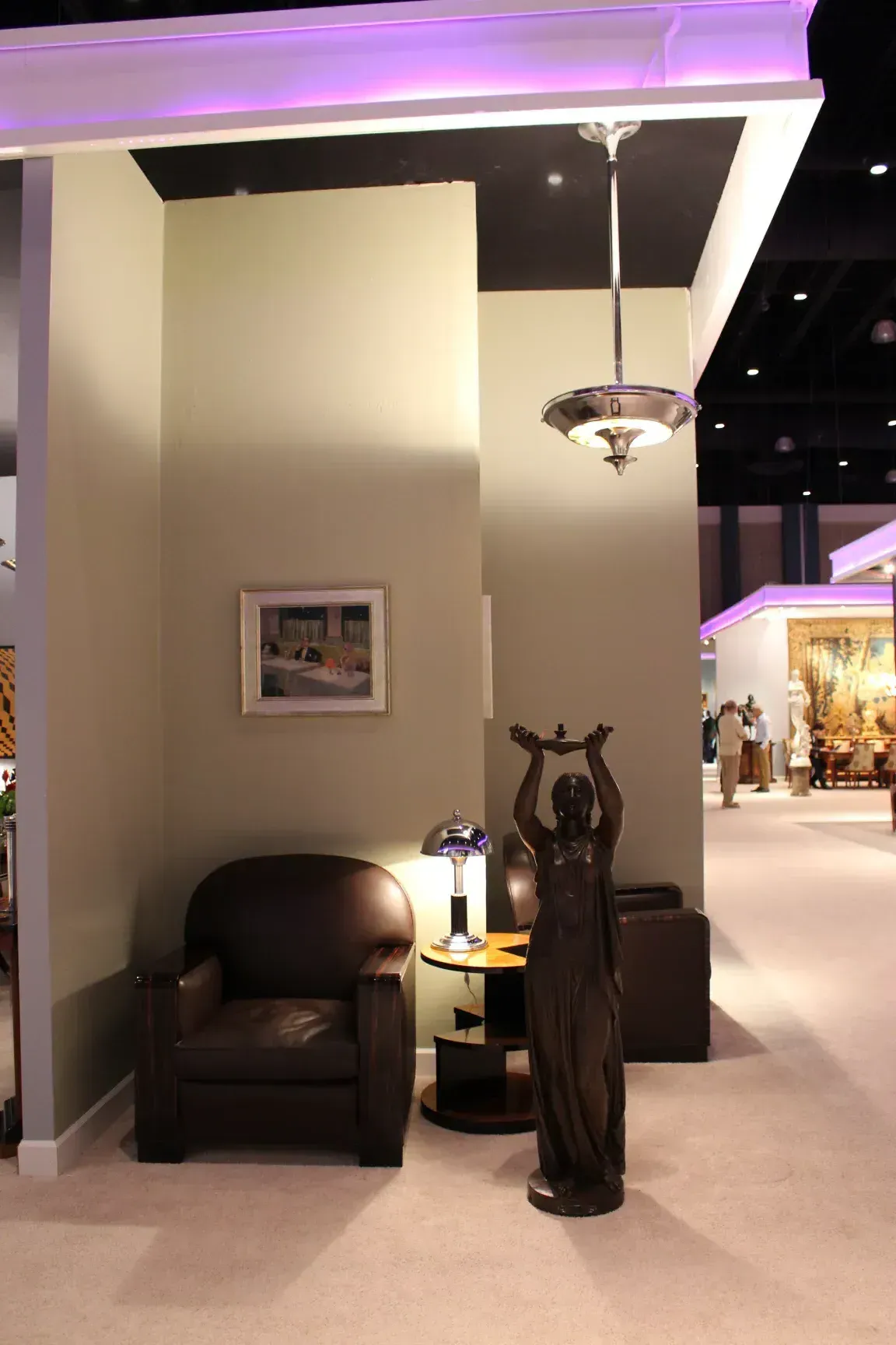 image of two antique hanging lamps in an elegant setting