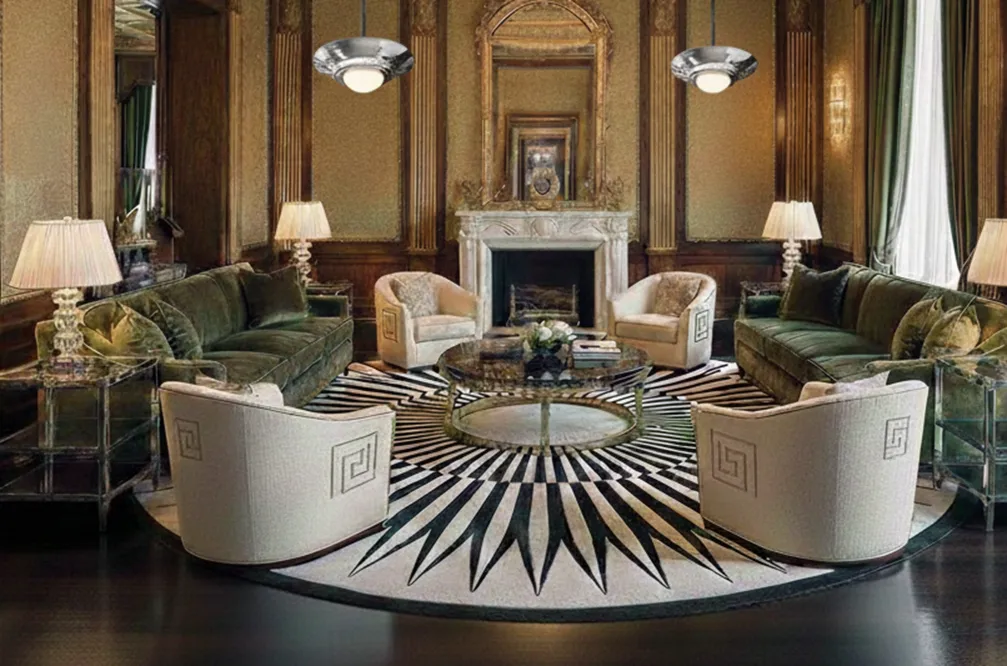 quatro lâmpadas de teto em um ambiente elegante