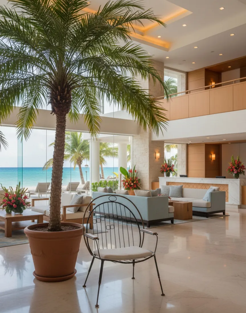 كرسي حديقة قديم بتصميم أنيق وإطلالة على البحر.