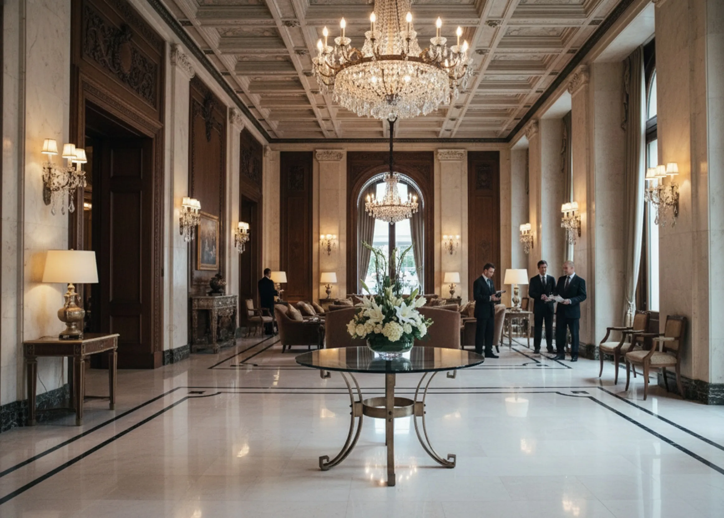 Table à manger ancienne pour six personnes, décorée de fleurs, ambiance élégante.