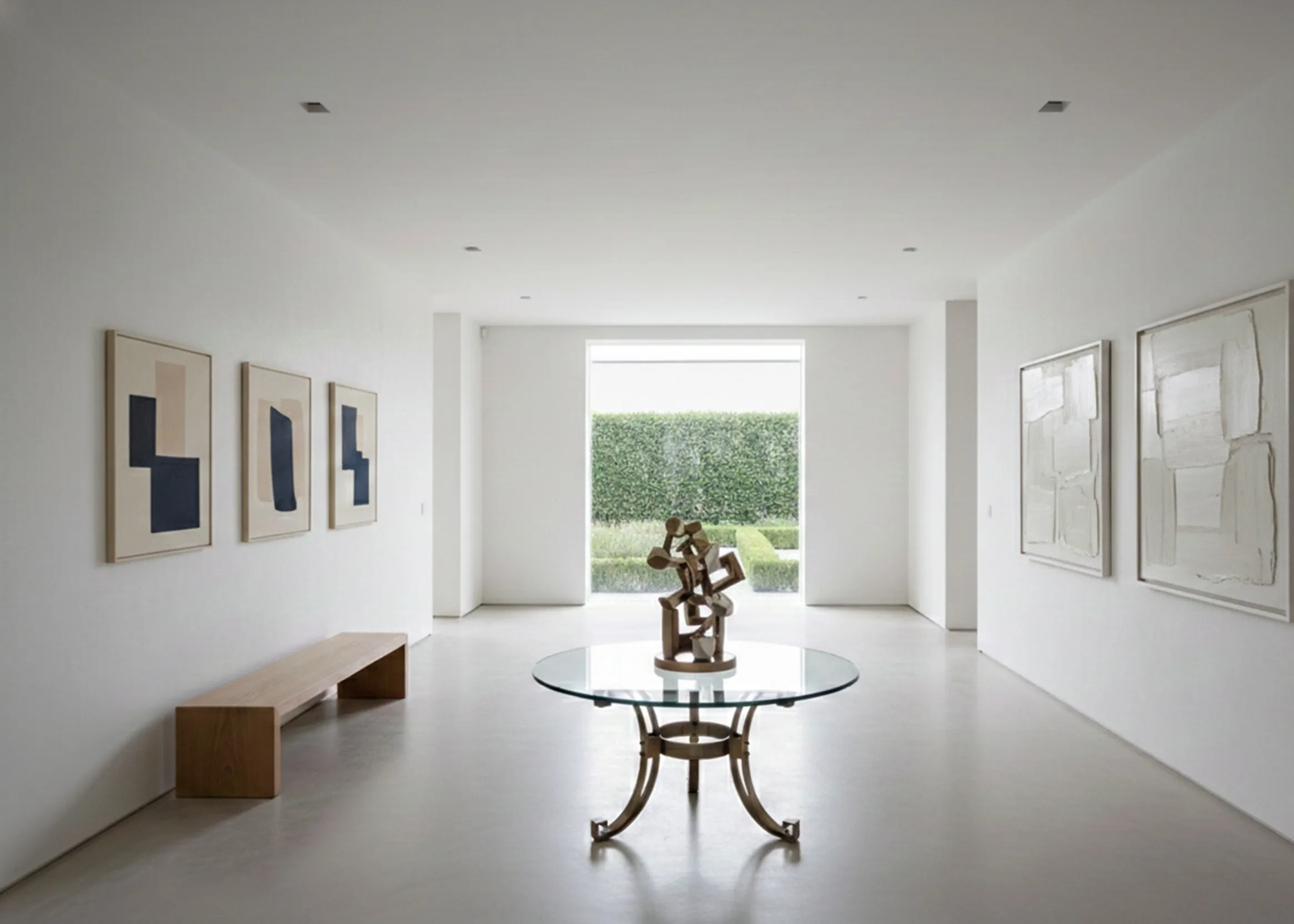 table à manger ancienne pour 6 personnes dans une salle moderne