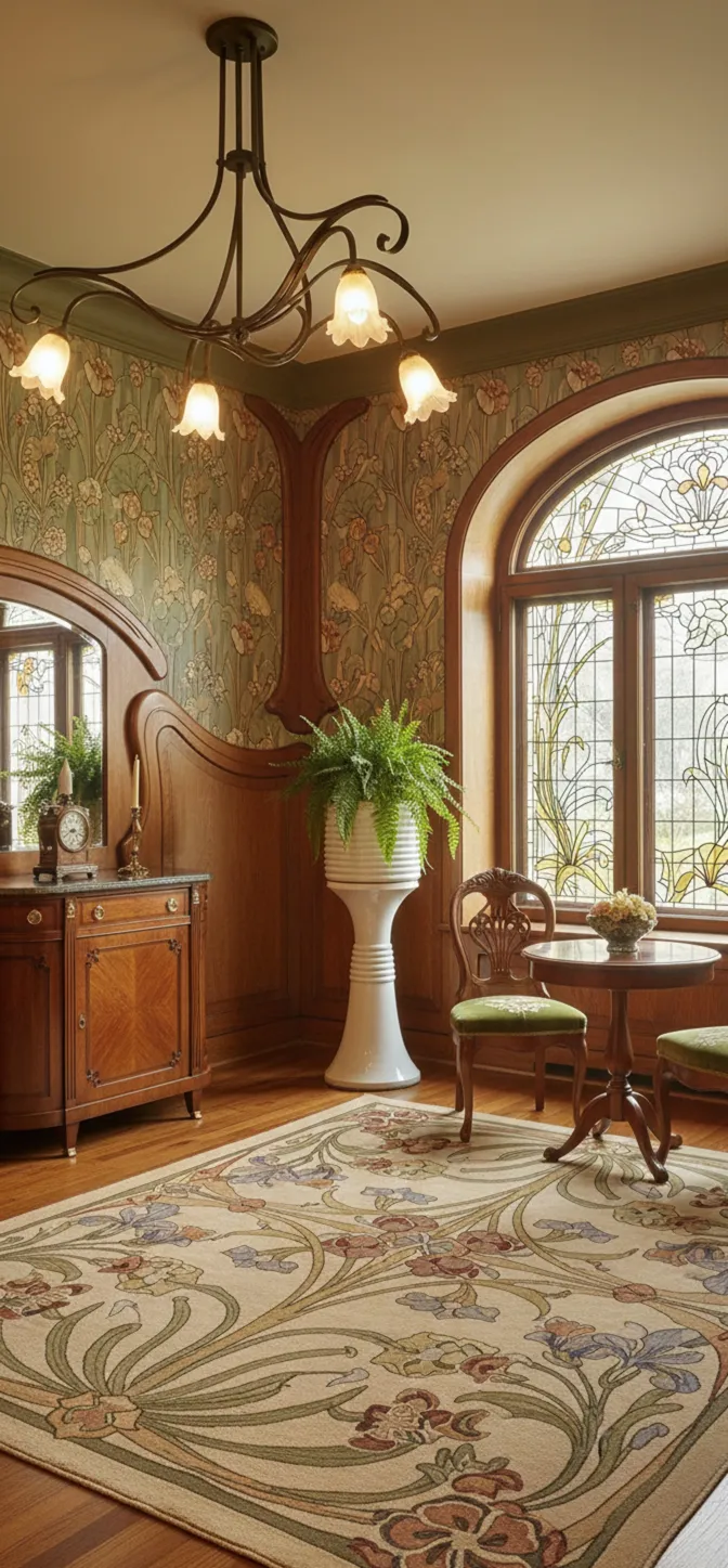 macetero antiguo de forma elegante en habitación decorada