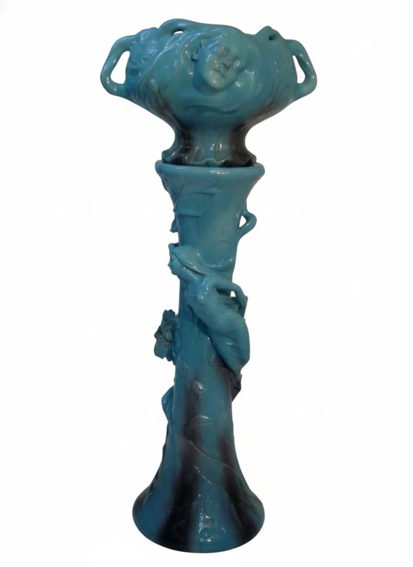 vaso di fiori antico con decorazione floreale elegante