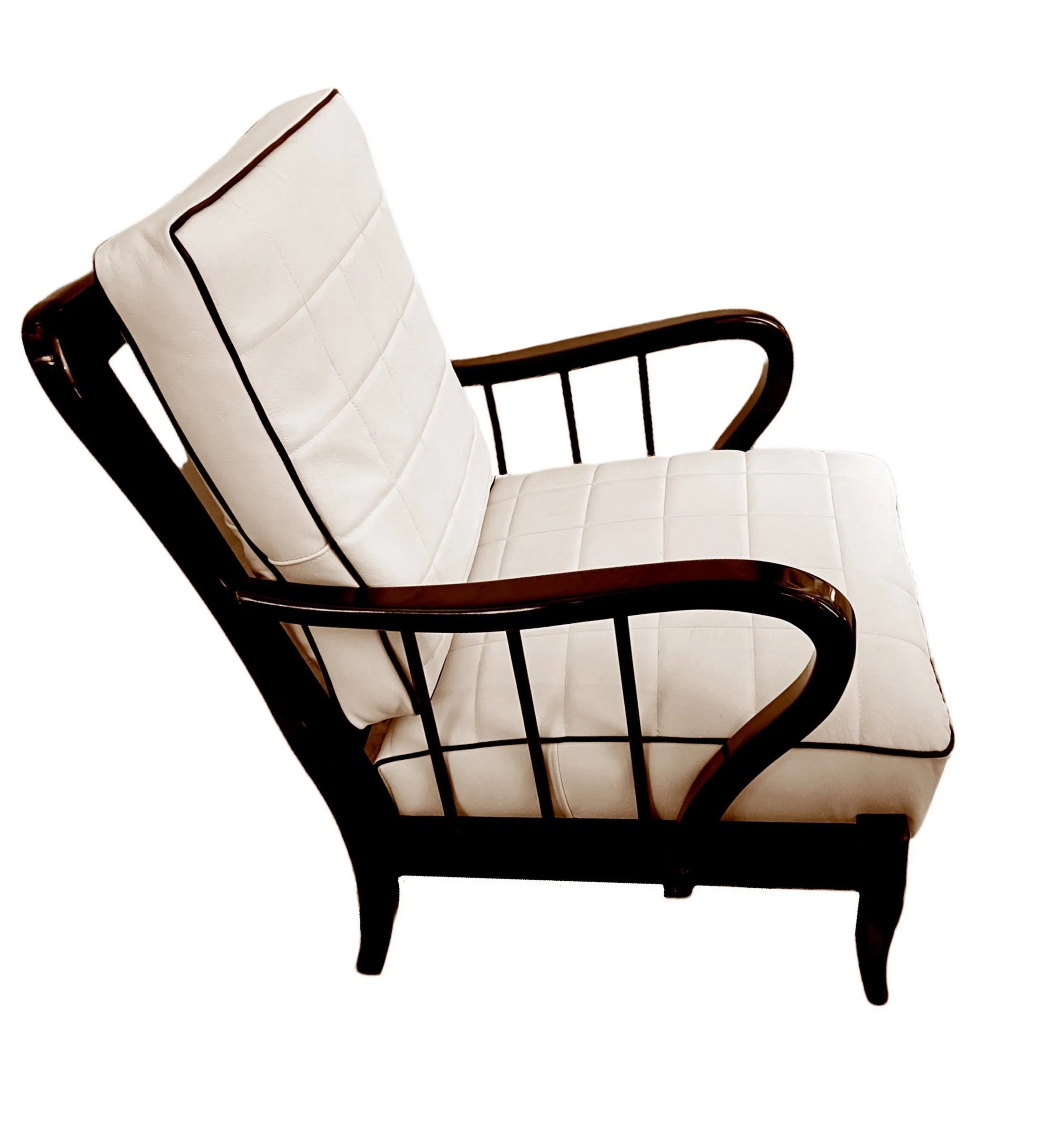 dos sillones antiguos de Paolo Buffa, estilo elegante y clásico