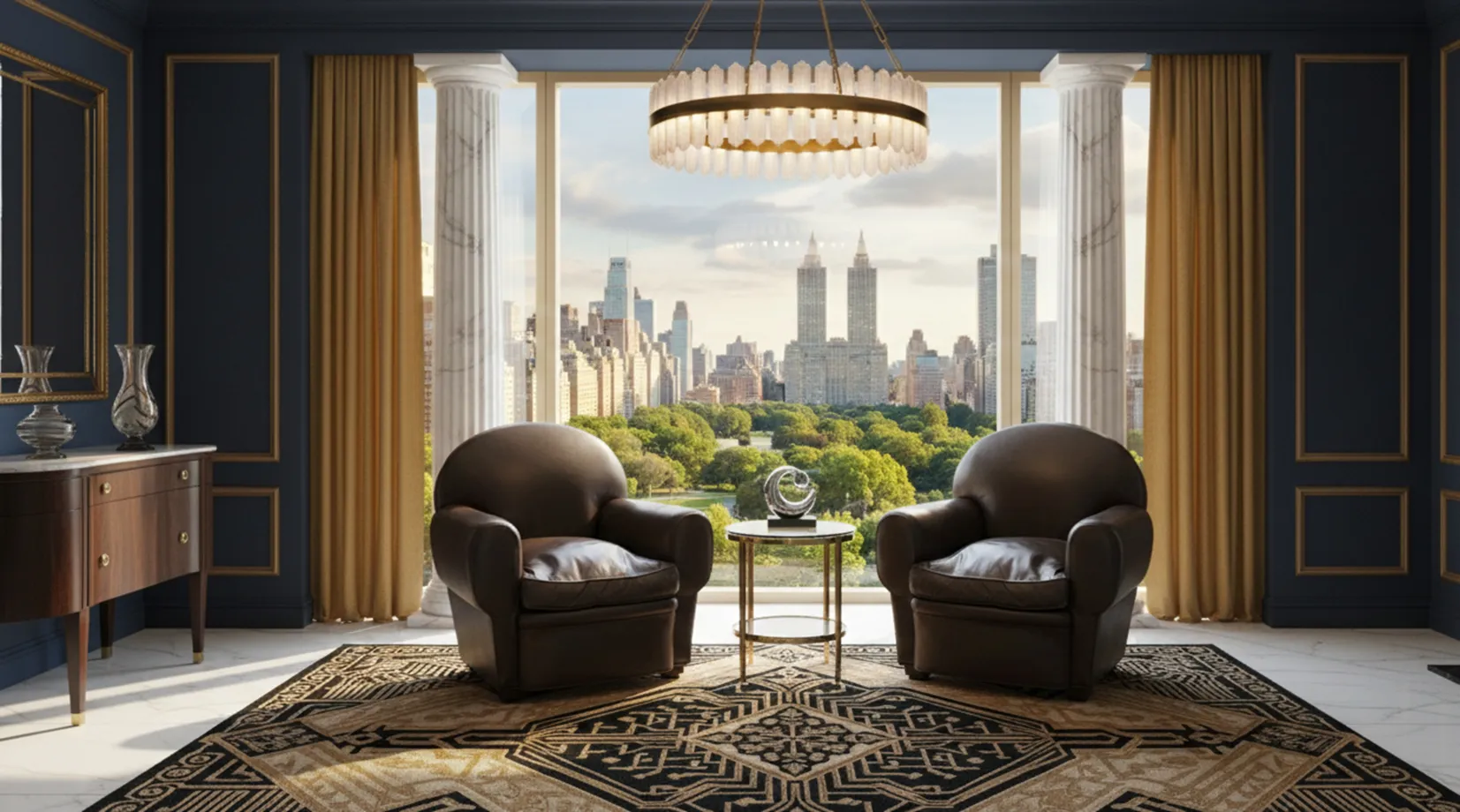 Dos sillones antiguos con un diseño elegante en una habitación luminosa