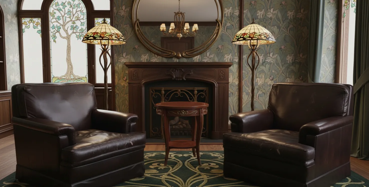 Duas poltronas antigas para serem restauradas em um ambiente confortável.