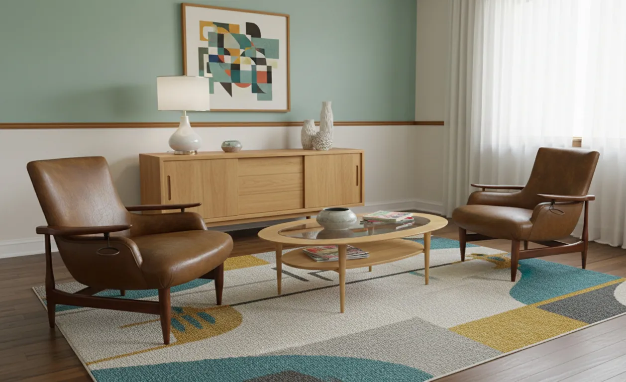 due poltrone antiche da restaurare in un ambiente moderno con una lampada elegante