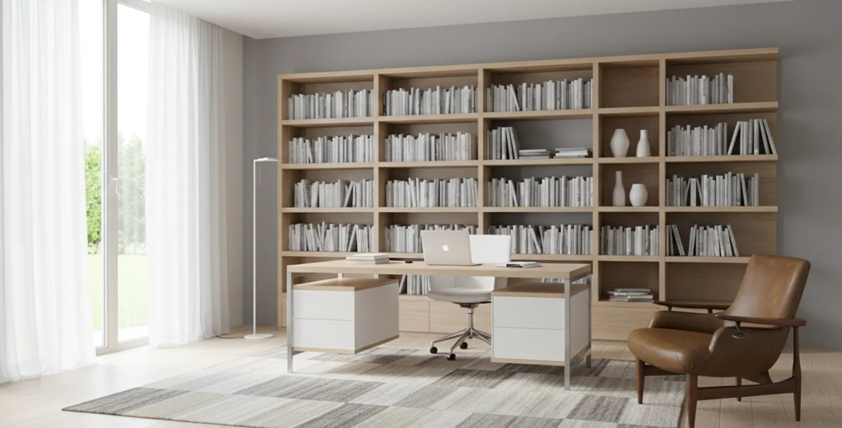 Deux fauteuils anciens au design scandinave avec des détails uniques dans un cadre moderne