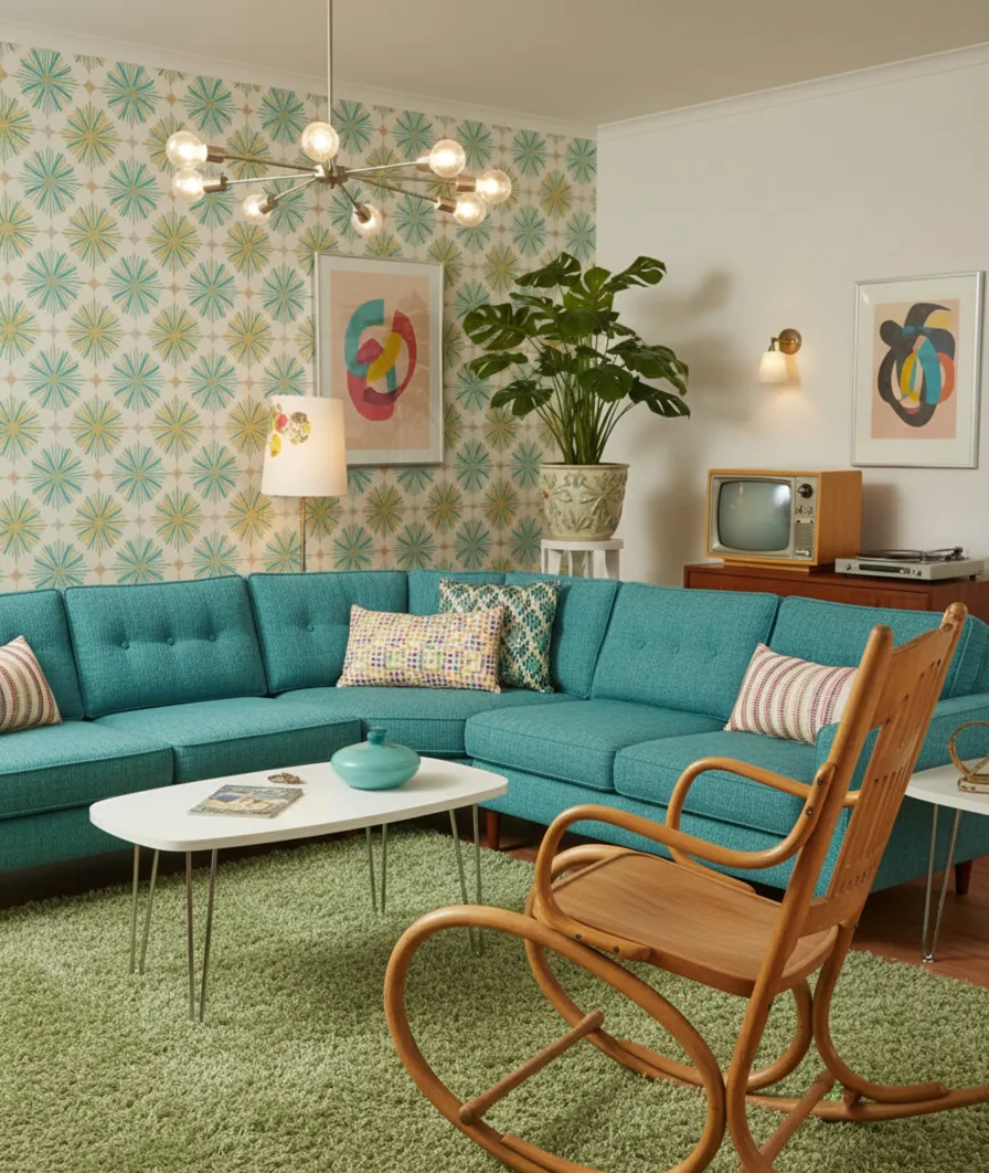 Sedia amaca antica di Lorenz Thonet in un ambiente retro