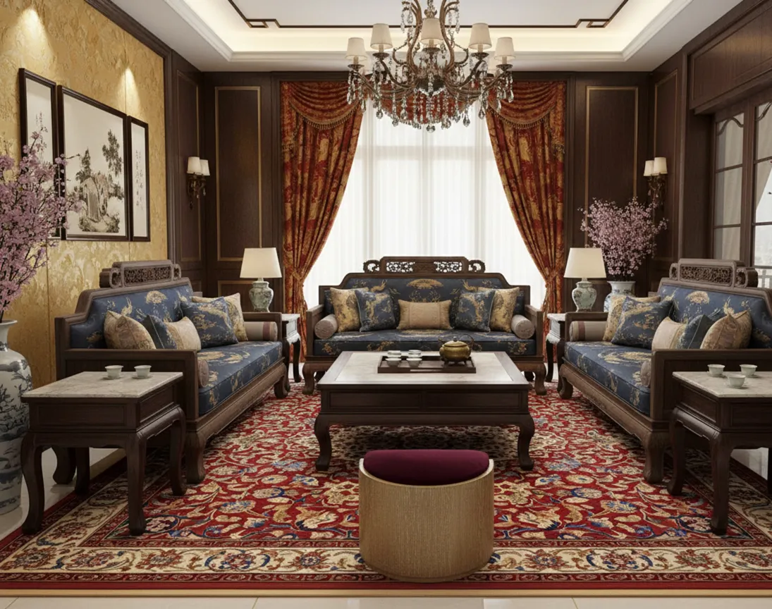 古老的小板凳在温馨的环境中