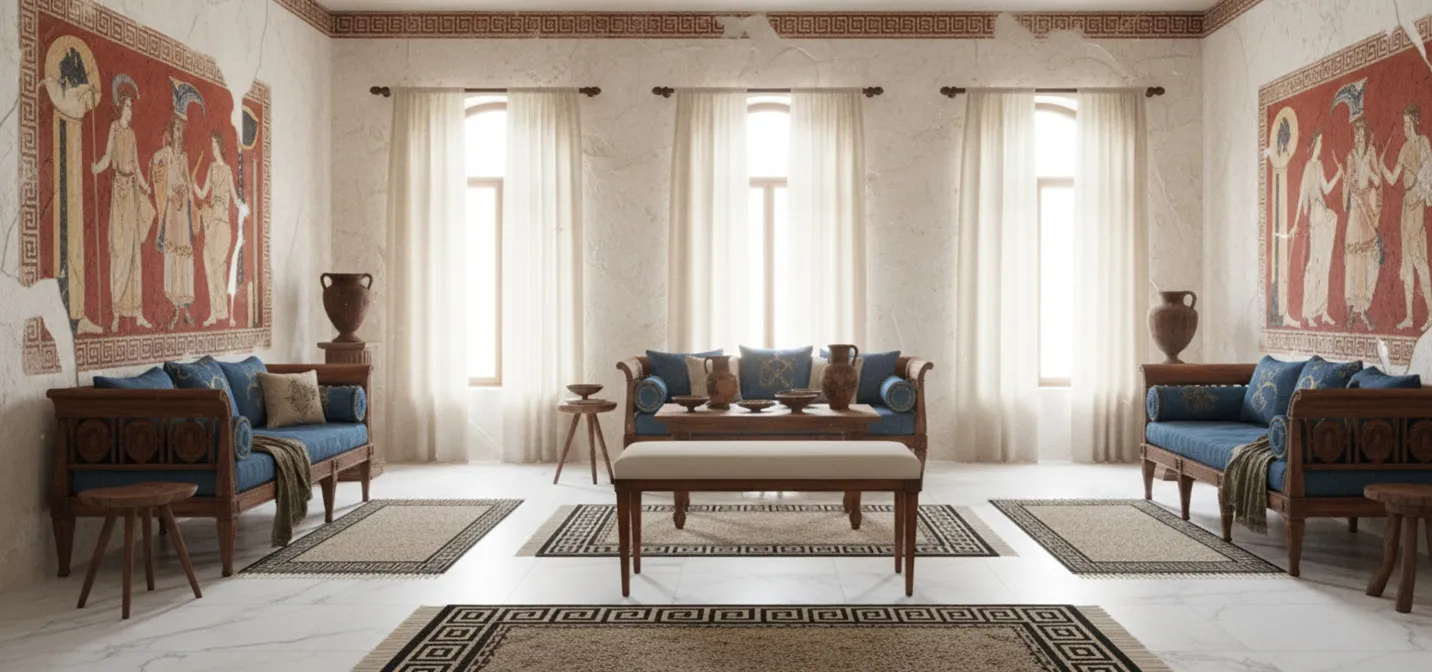 Antique sidewalk in a classic setting, featuring subtle decorations and natural light.