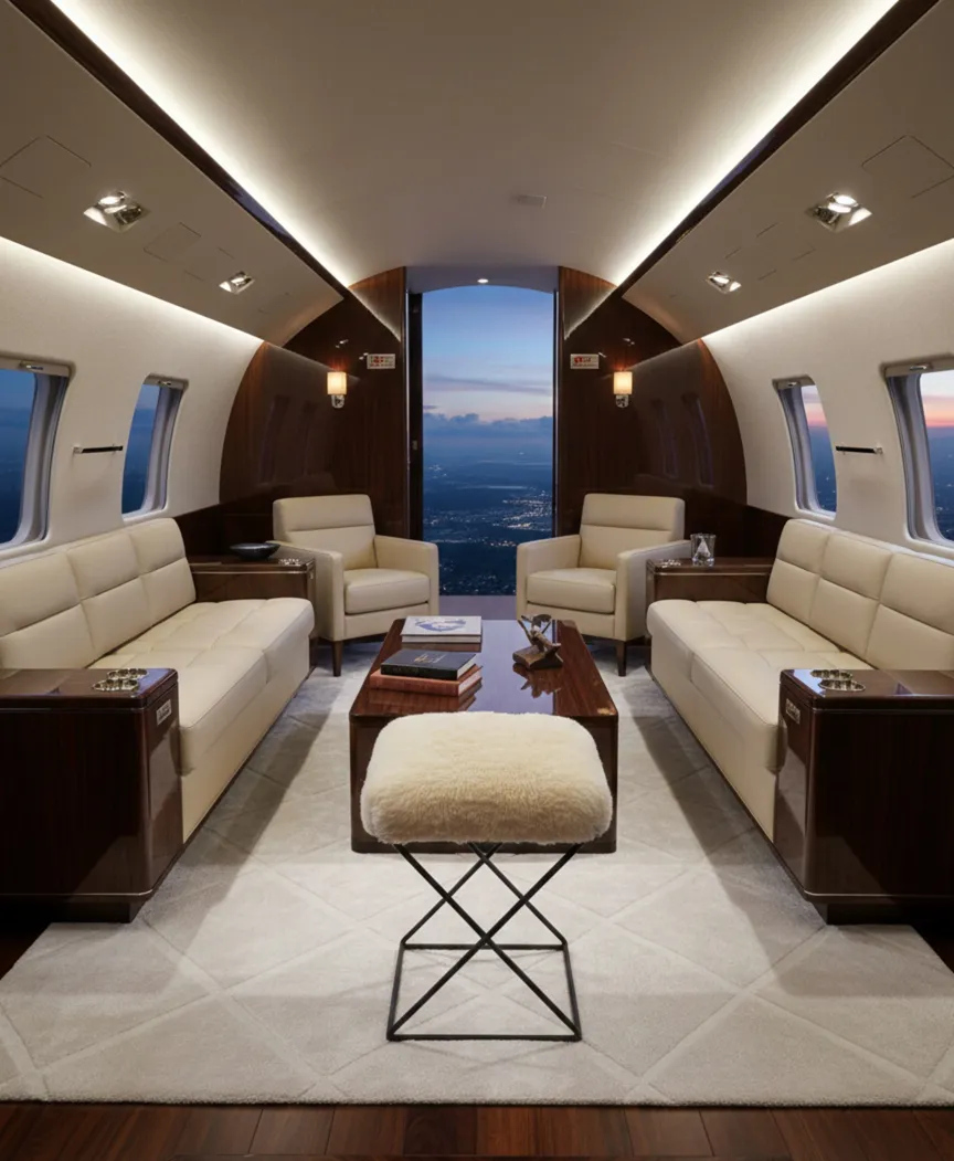 快適な古いスツールリビングルームの景色