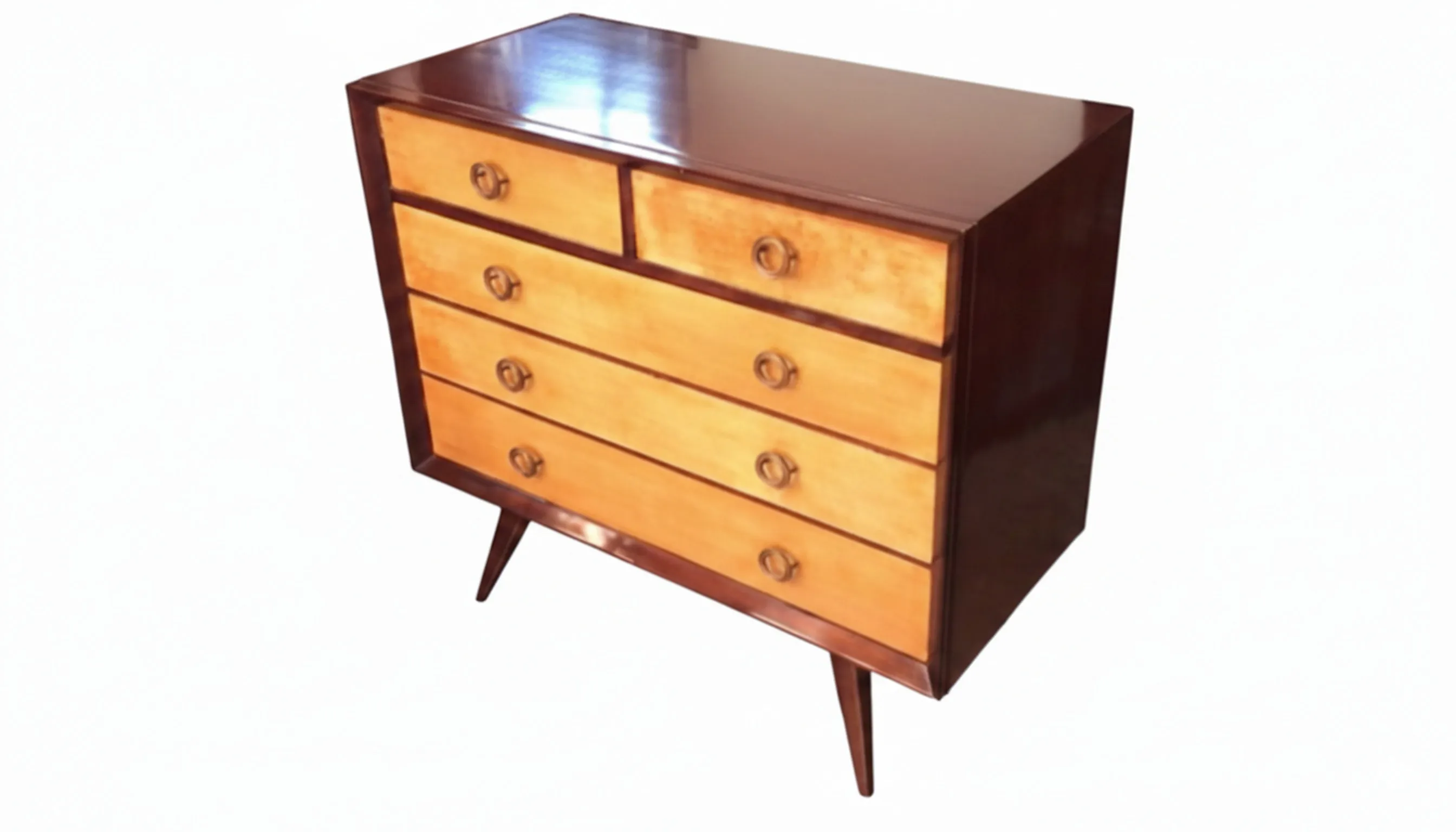 antique cabinet featuring an attractive design with multiple drawers