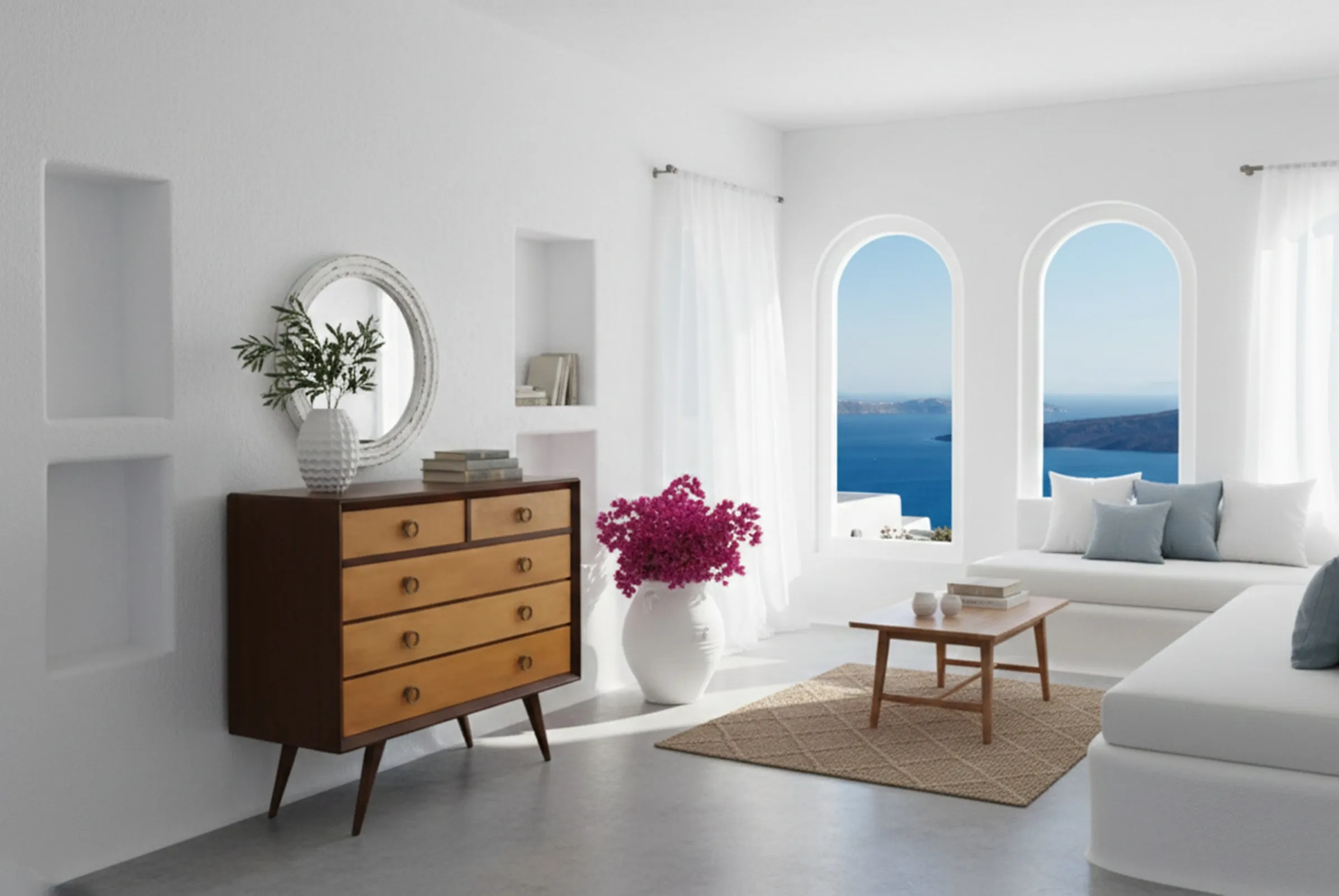 Gaveteira antiga com gavetas, decoração elegante, ambiente moderno