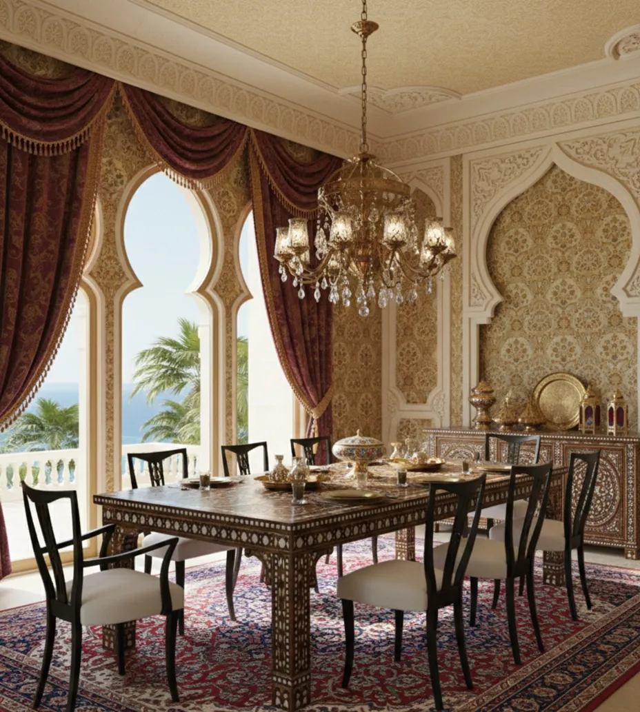 six antique chairs and two armchairs to restore in elegant dining room