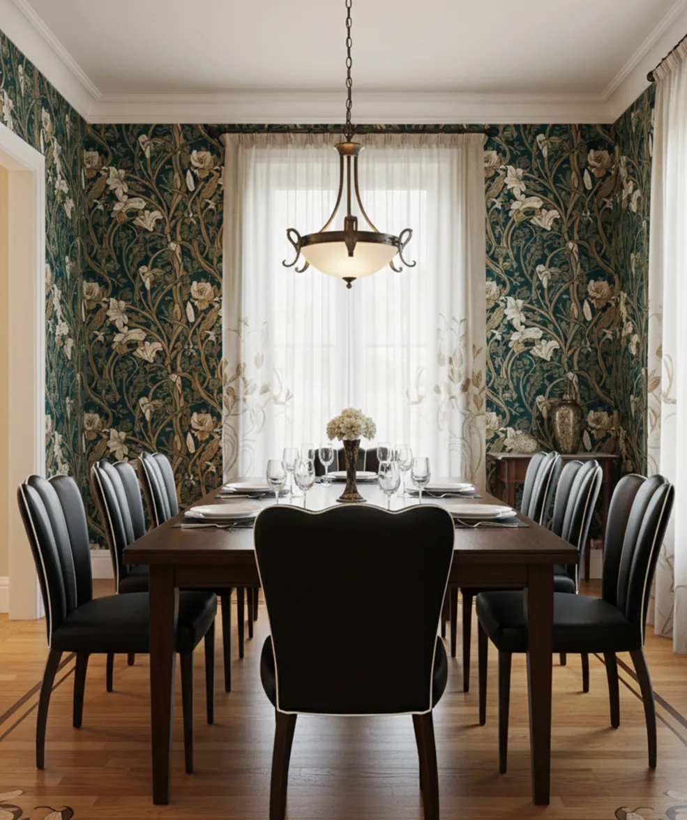 의자 6개와 안락의자 2개, 우아한 환경에서 복원용