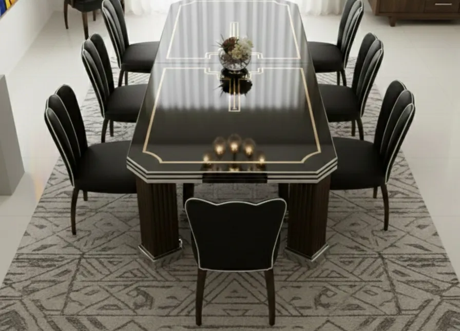 ensemble de 6 chaises et 2 fauteuils antiques dans un cadre moderne, prêts à être restaurés