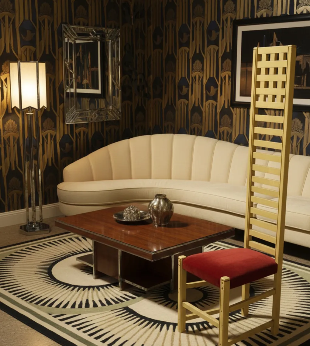 sedia antica di joseph hoffman in un ambiente elegante