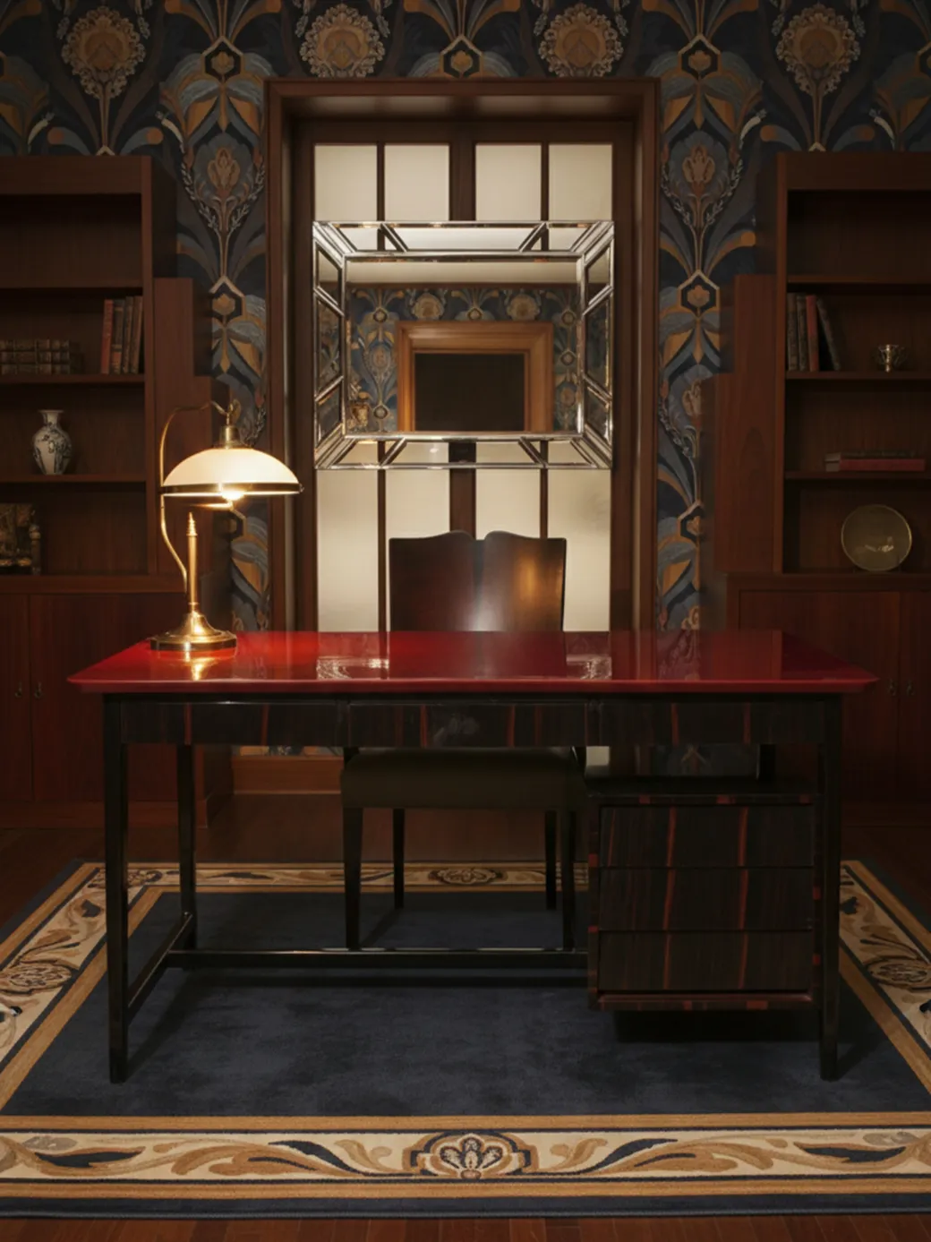 Fauteuil ancien de style Art Deco dans un cadre élégant