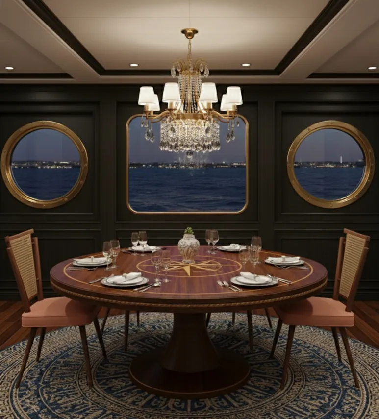 vier antike Stühle zur Restaurierung in einem eleganten Esszimmer