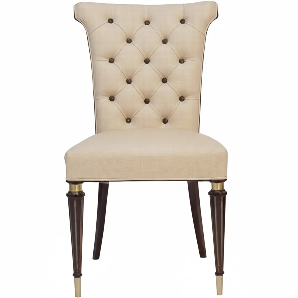 6 sillas antiguas listas para restaurar, con diseño elegante y tapizado claro en un ambiente acogedor.