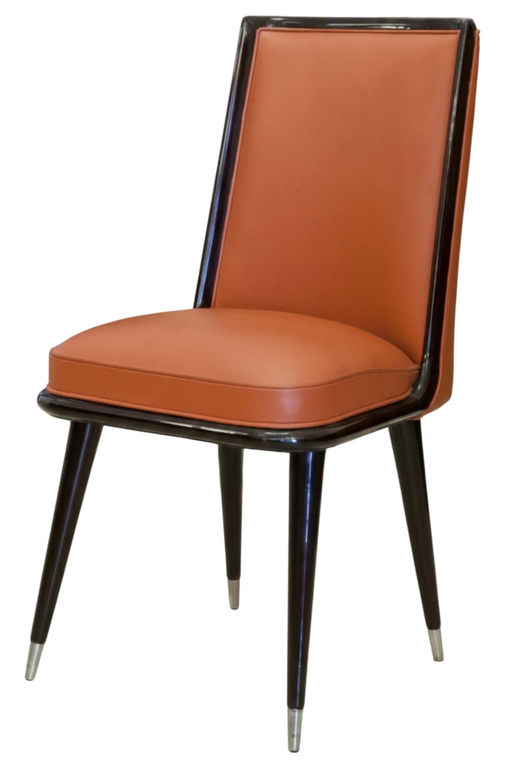 six antique chairs to restore on neutral background