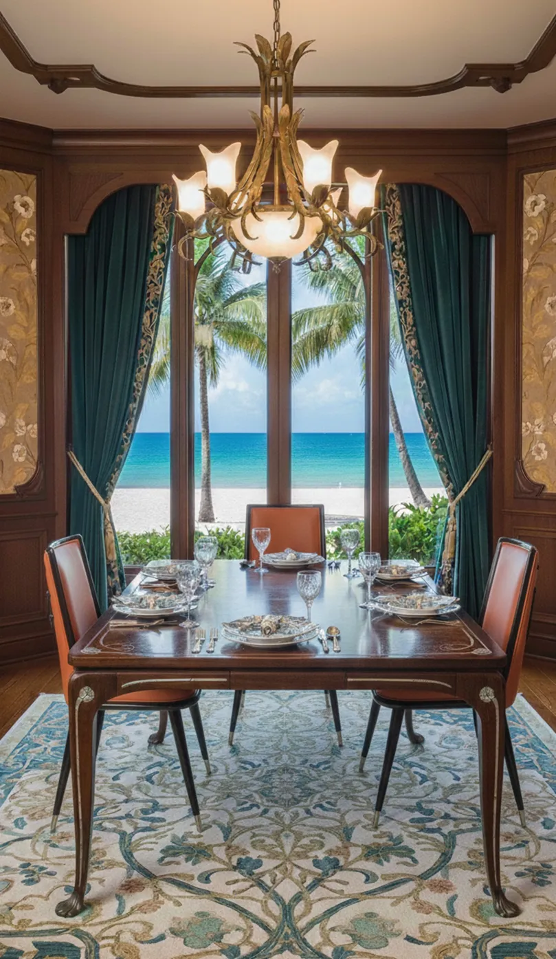 six antique chairs to restore in an elegant setting with a beautiful sea view