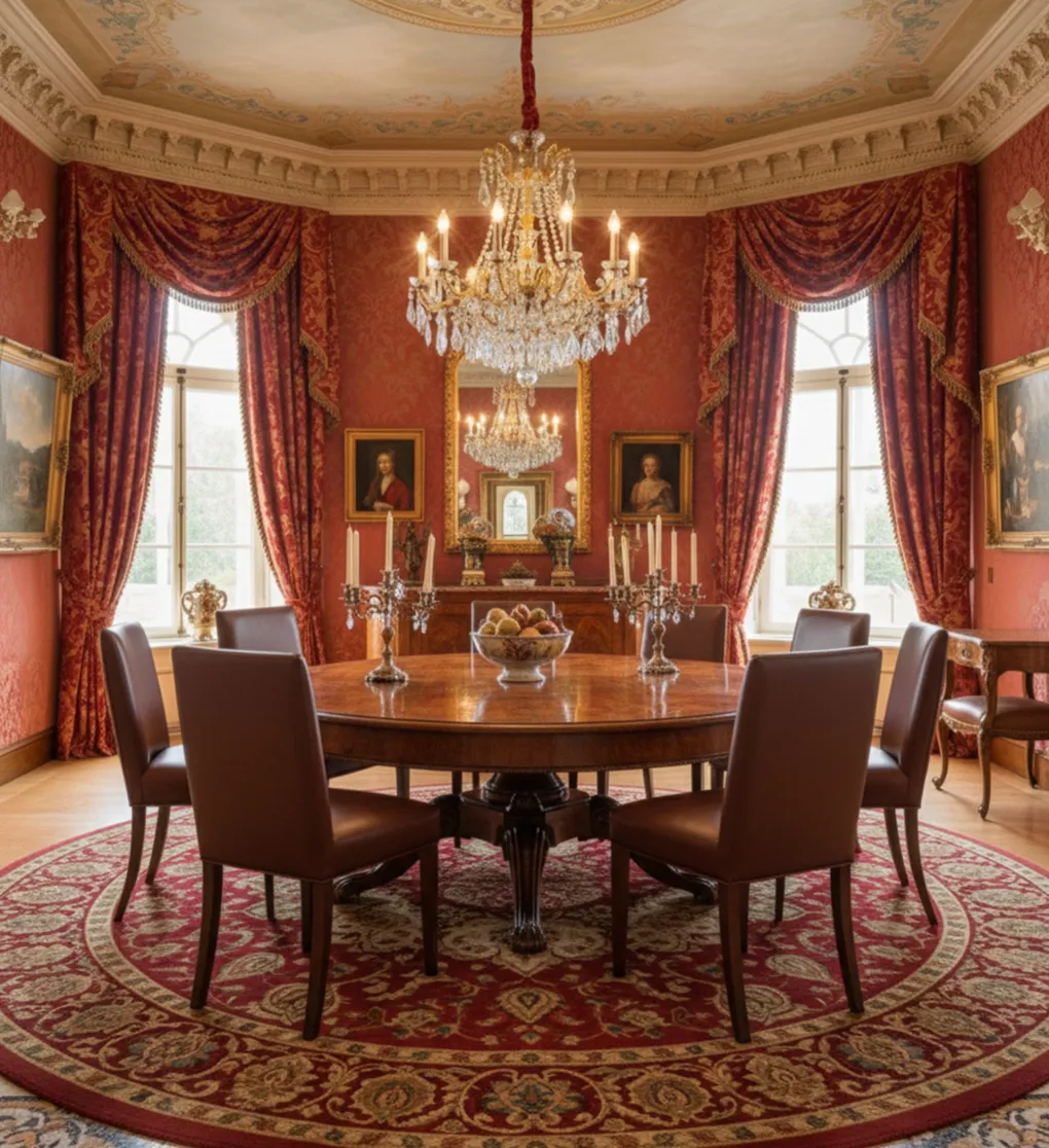 otto sedie antiche da restaurare in una sala da pranzo elegante